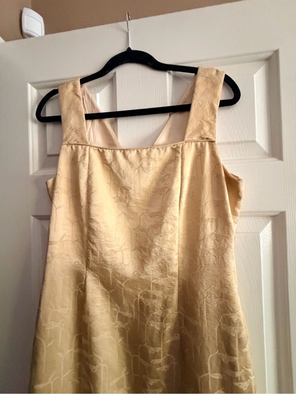 Carole Little Cream Jacquard Gown
